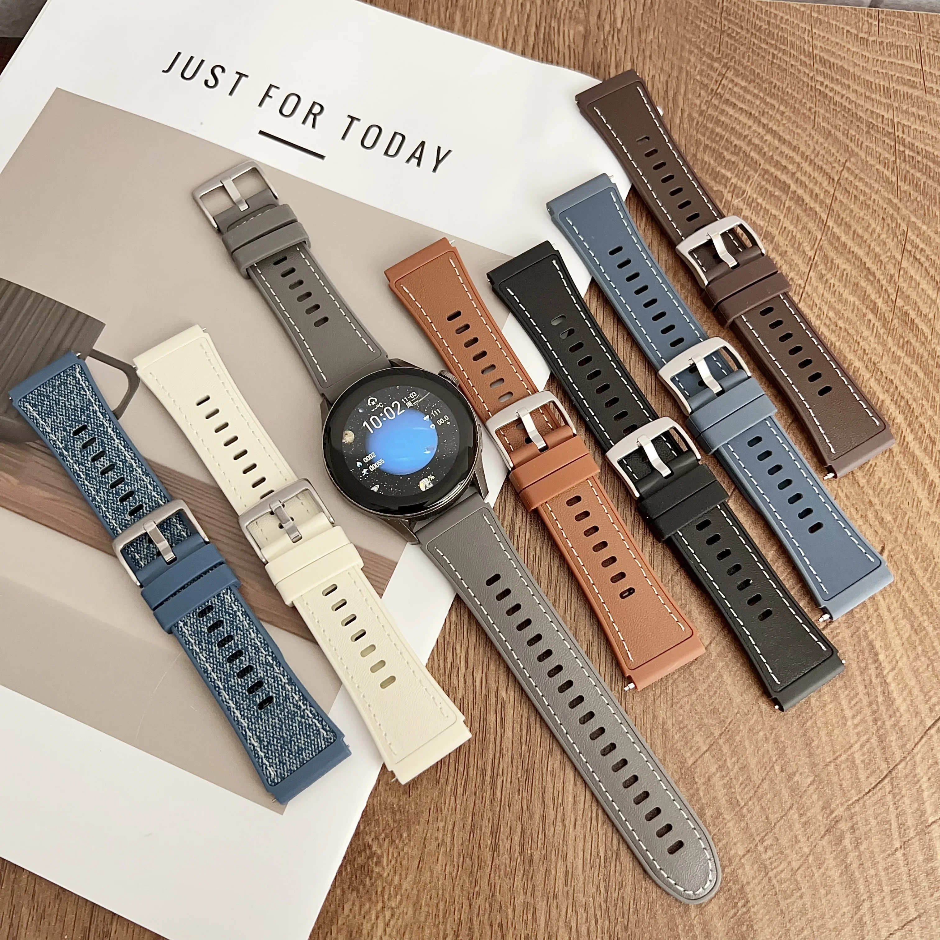 22 mm Band für Samsung Galaxy Watch 4/Classic/46 mm/42 mm Amazfit GTR 47 mm Gear s3/S2 Silikonarmband Huawei GT/2/GT2/3 Pro Armband