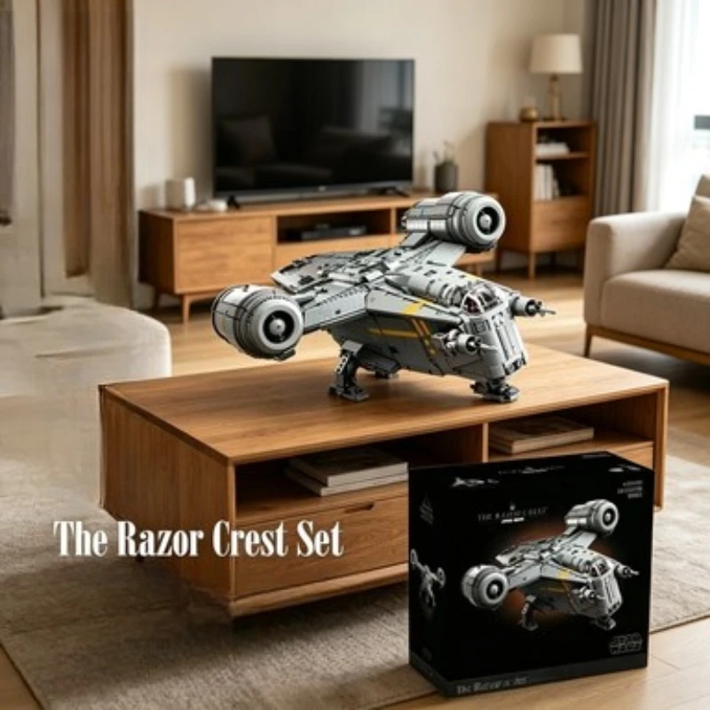 Bandai Razor Crest Spaceship Building Blocks 75331, 6187 pièces, décoration de la maison, cadeau d'anniversaire, compatible avec les briques LEGO