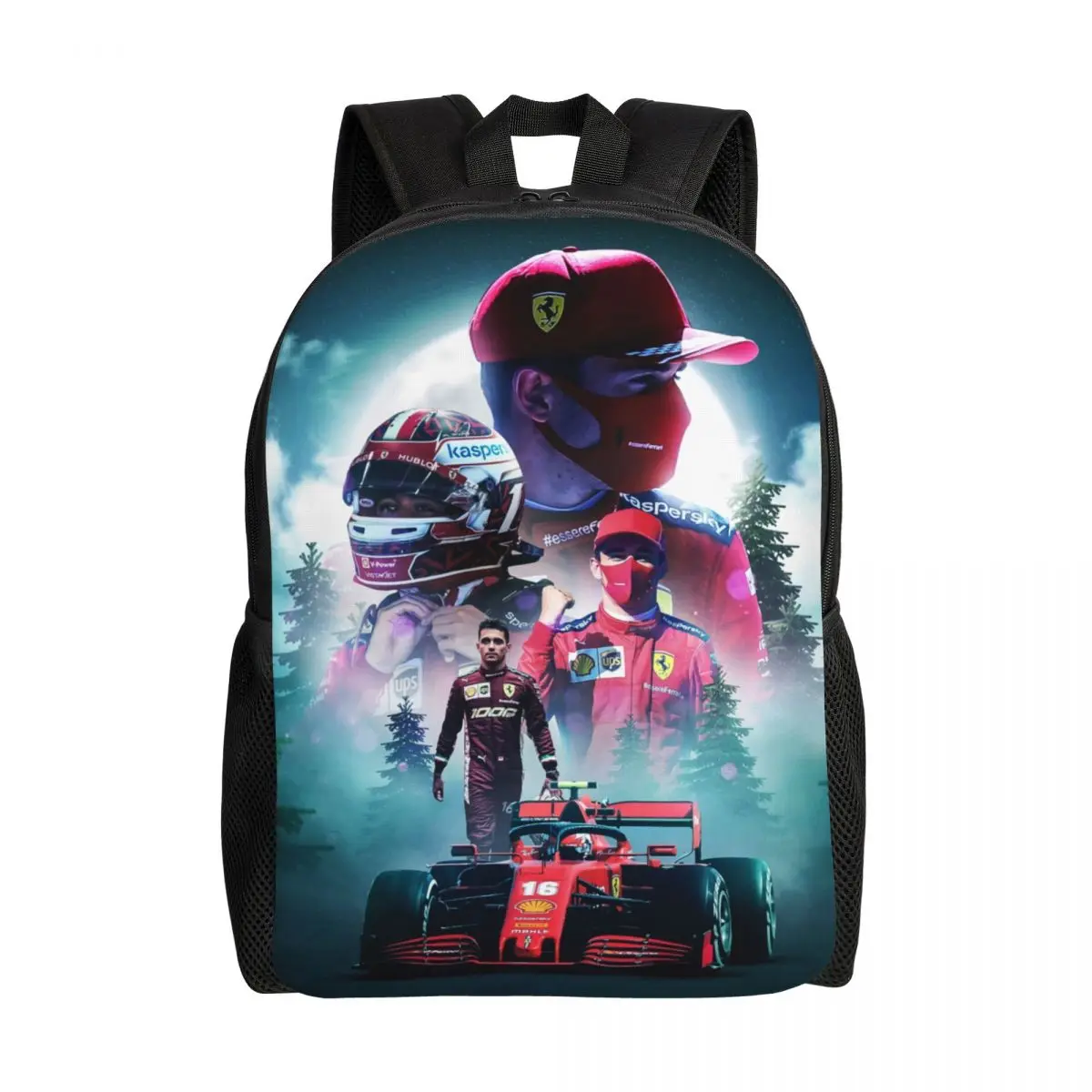 Custom LEC16 Racing Driver Rising Star Backpacks Women Men Fashion Bookbag for School College Motorsports Bags