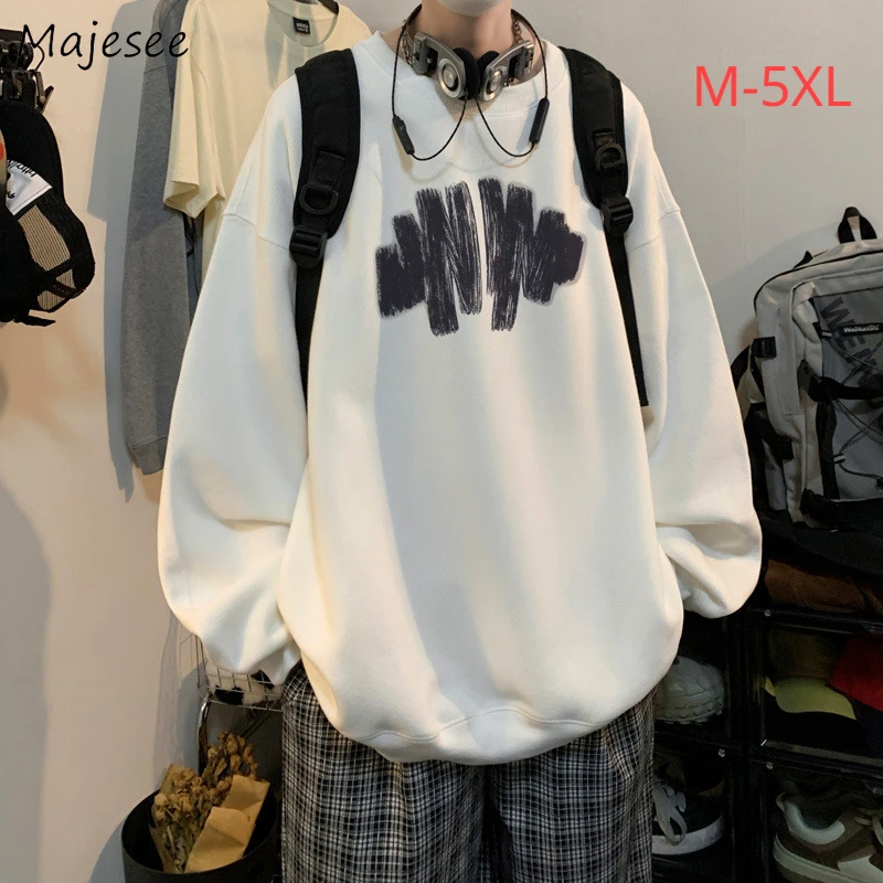 

Print Hoodies Men Graffiti Vintage American Style Fashion All-match Loose Streetwear Hip Hop Teen Autumn Youthful Vitality Chic