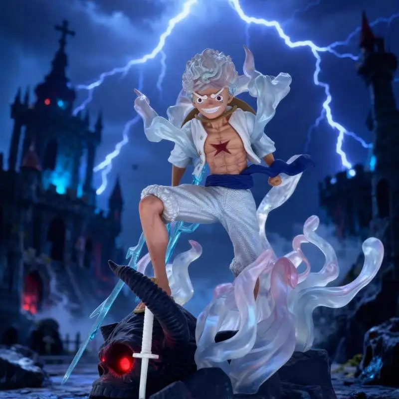 

High Quality Replica One Piece Lx Ghost Island Nika Luffy Figure Luminescent Statue Model Ornaments Birthday Xmas Gift In Stock