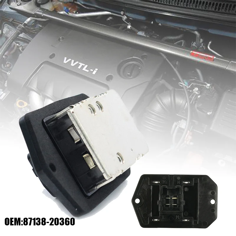 

NEW Blower Motor Resistor Adapter Front Switch Black Resister 8713841020 2468105050 for Toyota Corolla Celica RU323 87138-20360