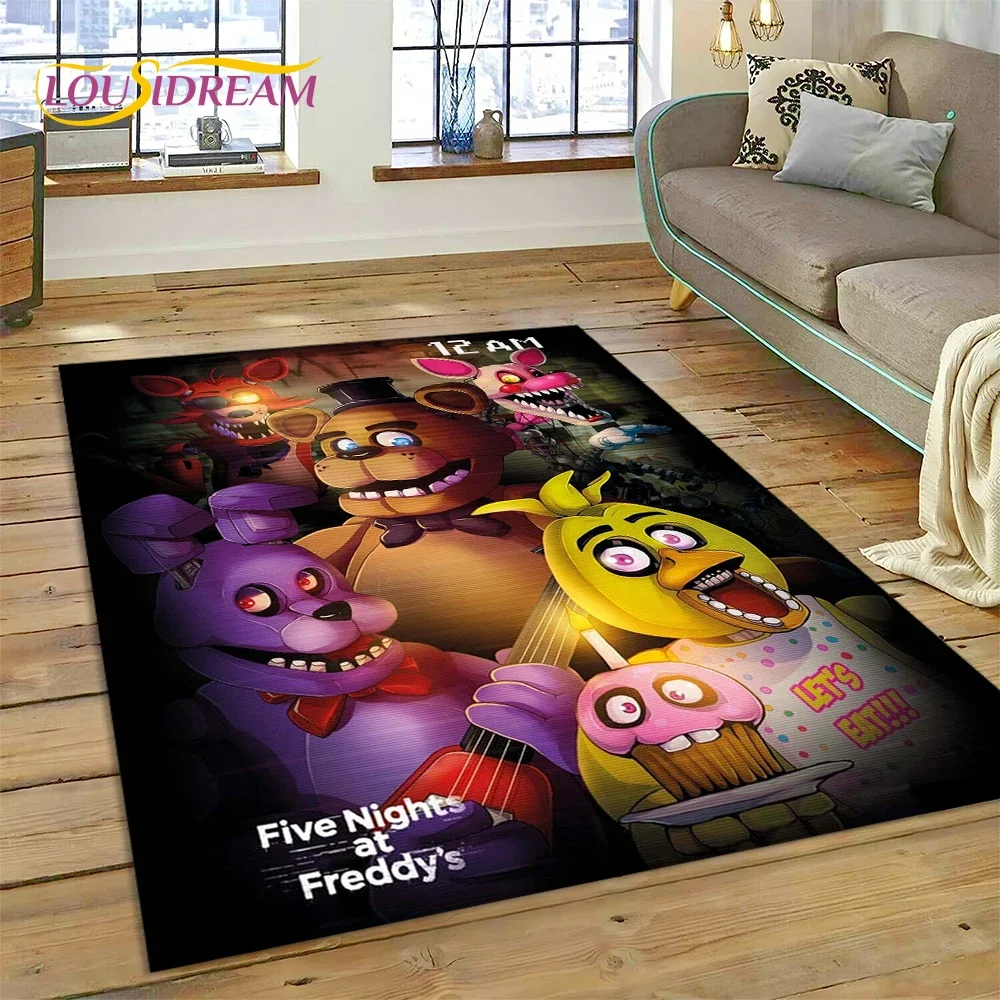 27 Style Horror Game FNAF-F Freddy Carpet Rug for Home Living Room Bedroom Sofa Doormat Decor,kids Area Rug Non-slip Floor Mat