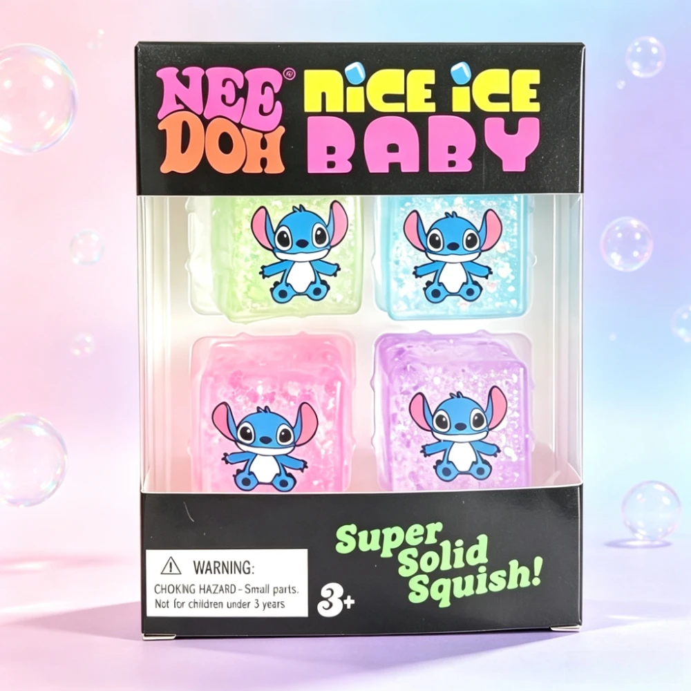 4 Stück NeeDoh Nice Ice Cube Mini-Quetschspielzeug, langsam zurückfedernd, Anti-Angst, sensorisches Fidget-Spielzeug, Stressabbau-Geschenk für Kinder und Erwachsene – Detail 4