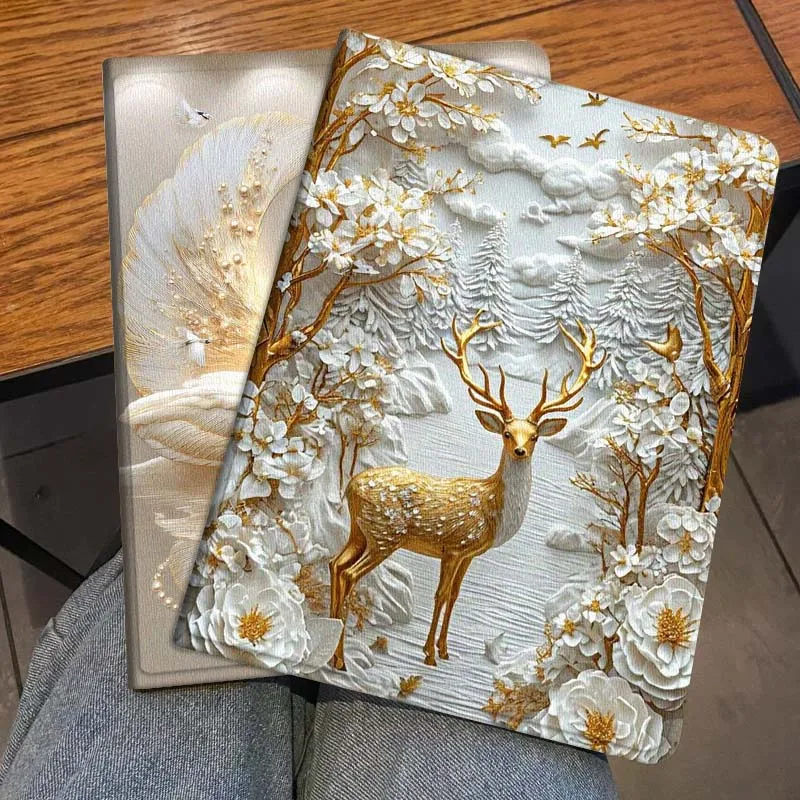 

Deer Swan Art Fashion For Honor Pad 8 V8 9 GT MagicPad 13 3 2 Tab MatePad Pro Air 12 X 12.6 Foldable Tablet Case Gift