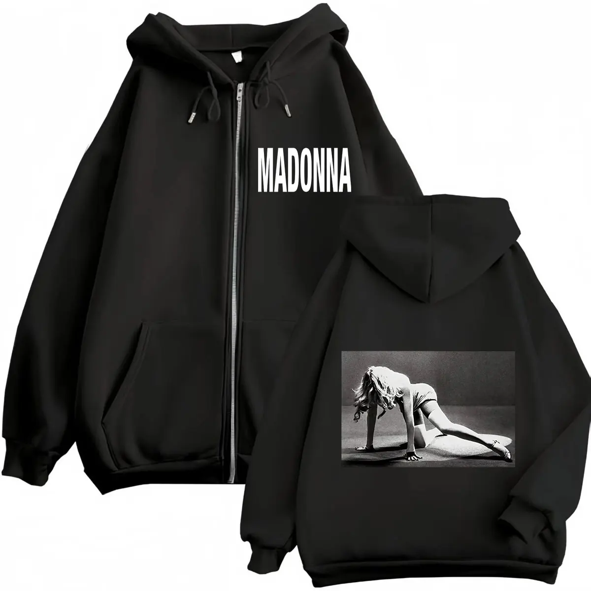 Madonna CONFESSIONS II Album Tour 2026 Print Hoodie Men Women Vintage Weatshirt Winter Loose Casual Zip Uip Jacket Streetwear