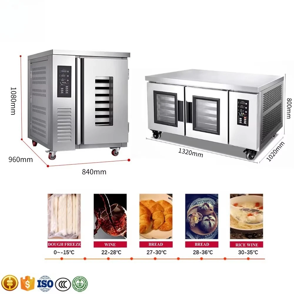 Commercial Temperature Controlled Dough Proofer Refrigeration Fermentation Cabinet