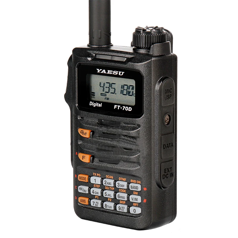 ل Yaesu FT-70DR المزدوج الفرقة اسلكية تخاطب جهاز الإرسال والاستقبال المحمولة VHF UHF راديو 5 واط IP54 يغطي 1.5-3 كجم