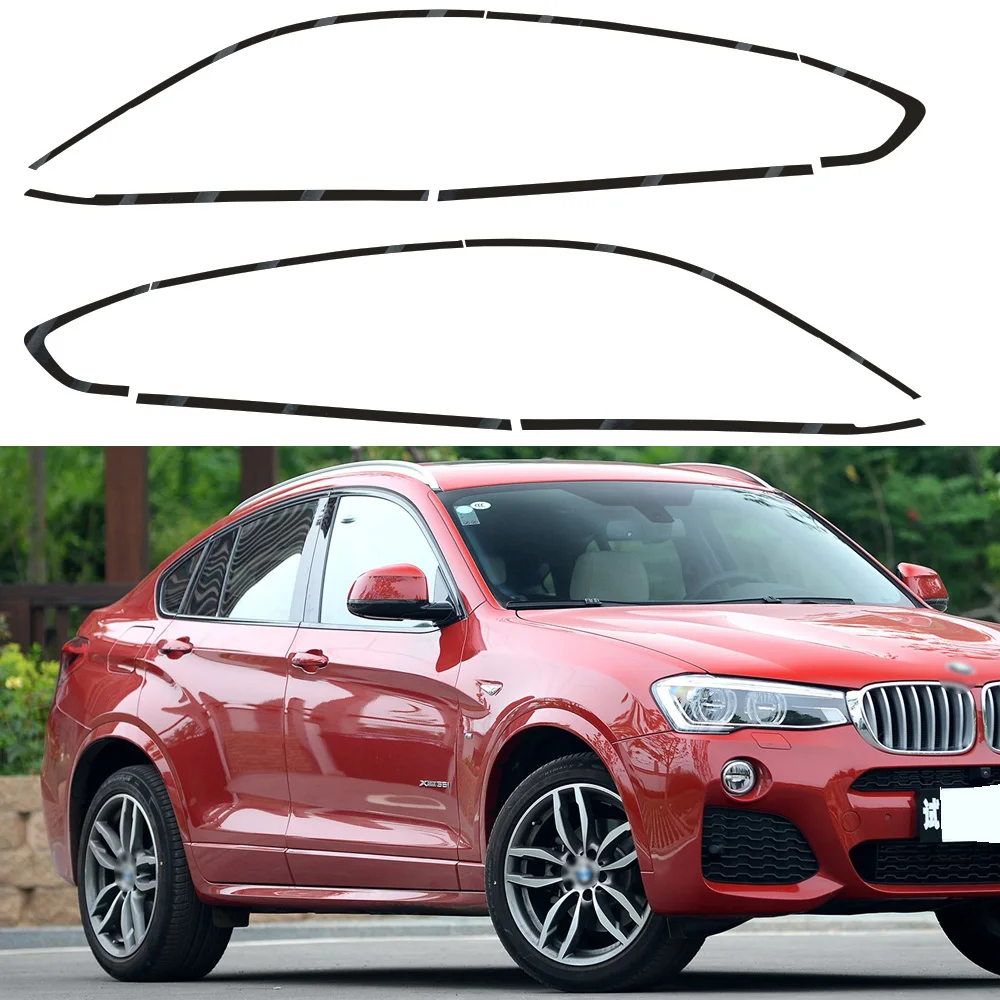 

For BMW X4 F26 2013-2017 PVC Glossy Black Car Window Decorative Strip Stickers Car Exterior Protection Accessories