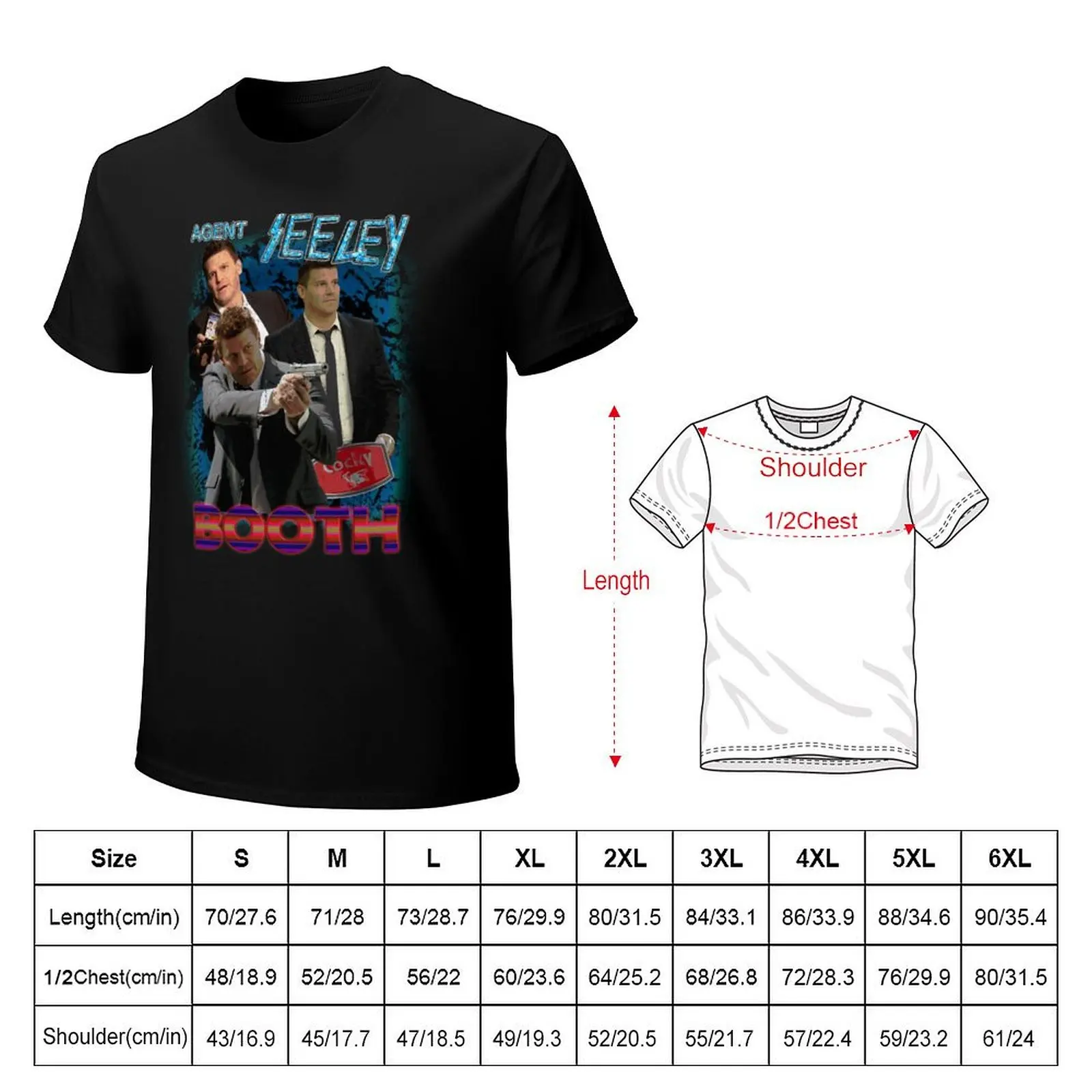 Seely Booth Vintage UPDATED , Bones and Booth T-Shirt Casual Graphic Print Tee