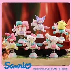Anime Figures Sanrio Kawaii Kuromi Cinnamoroll Pompompurin Hello Kitty Mymelody Action Figure Dolls Toys Furniture for Display