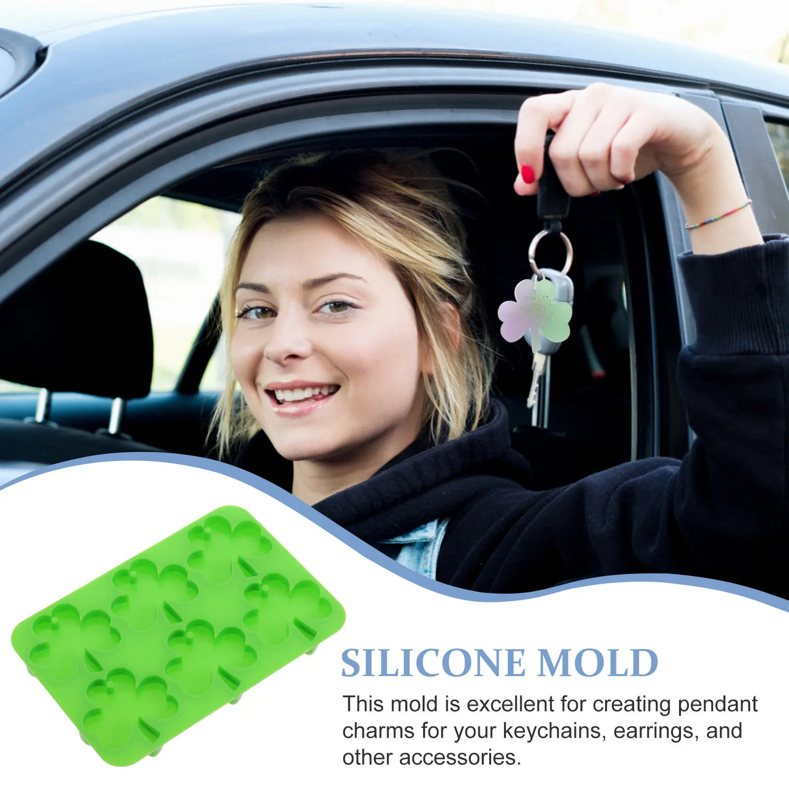 

Leaf-Shaped Shamrock Silicone Mold Ideal for Earrings Pendant DIY Resin Jewelry Craft Charms Unique Resin Molds