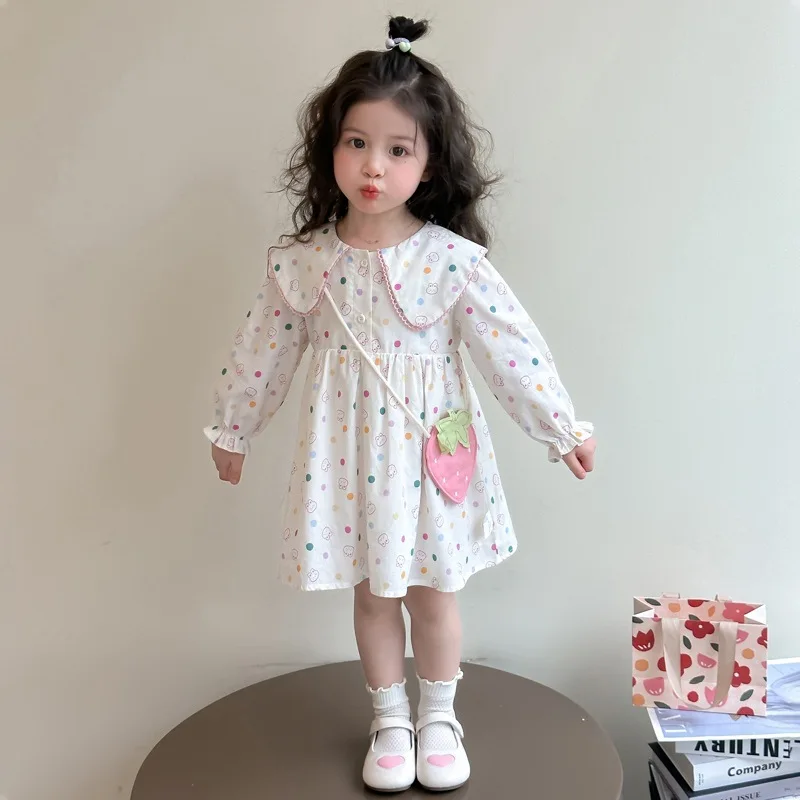 

Girls' Spring Dress2026New Unique and Beautiful Floral Mori Style Spring Dress for Girls