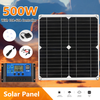 500W Solar Panel Kit 12V Battery Charge With 30A-100A Controller Solar Cells Power Bank for Home Phone RV Car Camping Outdoor