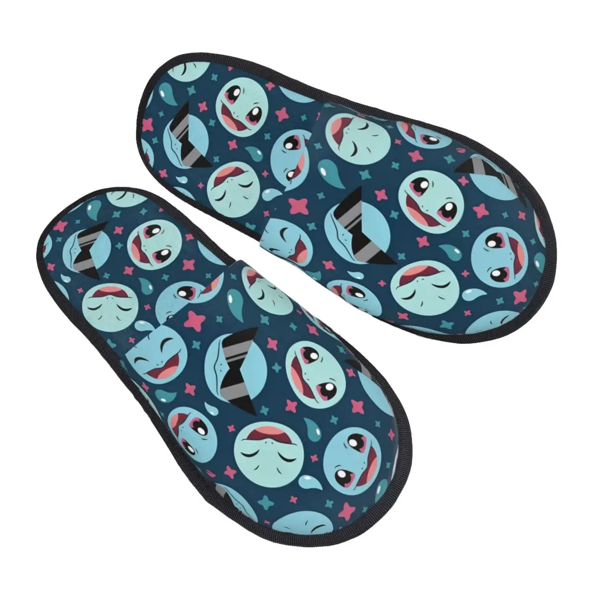 

Custom Comic S-Squirtles Movies Soft Memory Foam House Slippers Women Magic Cozy Warm Anti-Skid Slipper