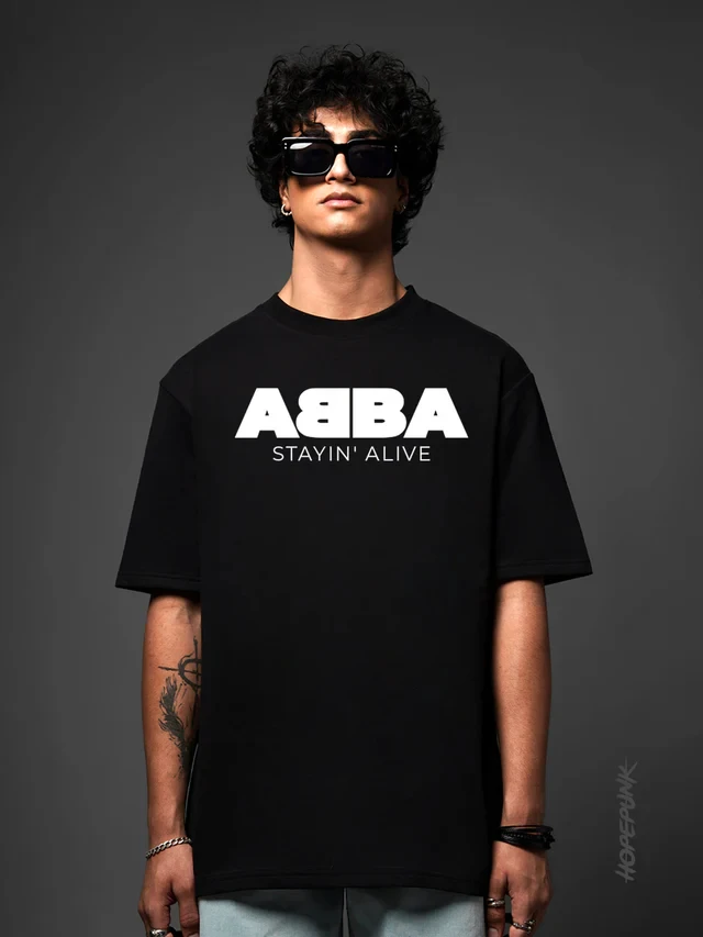 2025 Stayin Alive - ABBA Hip Hop Band Футболка Мужская винтажная футболка с круглым вырезом из чистого хлопка с короткими рукавами Уличная одежда Harajuku Мужская одежда