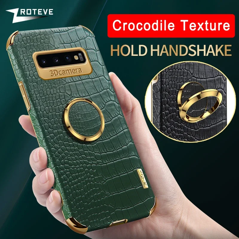 Etui S10 Zroteve Crocodile Pattern Leather Cover do Samsung Galaxy S10 Lite S20 S21 S22 S23 FE S24 Ultra Note 20 10 Plus Cases