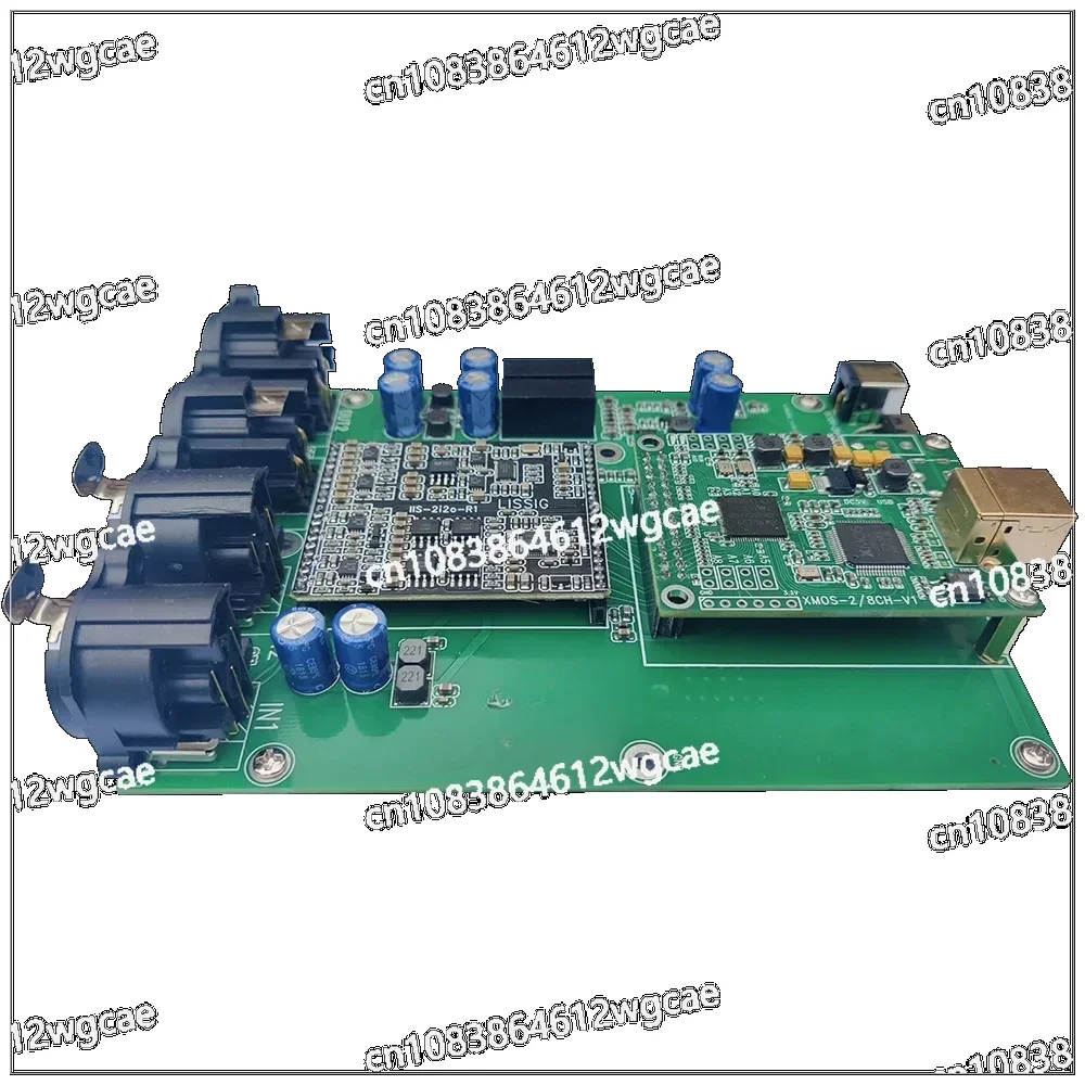 

2-канальная звуковая карта USB ASIO ES9038 ЦАП + ES98 АЦП входная запись Воспроизведение 384K 1 В