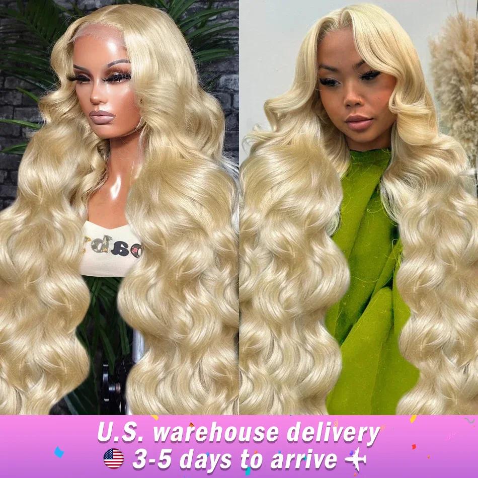 Tewjig 13x6 HD Transparent 613 Honey Blonde Body Wave Lace Frontal Human Hair Wig 30 40 Inch Color 13x4 Lace Front Wig For Women