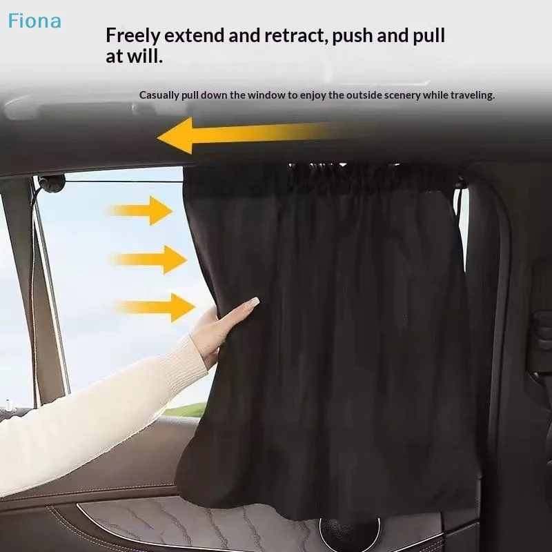 ♬Car Sunshade Curtain Suction Cup UV Protection Heat Insulation Privacy Cover For Baby Kids Car Interior Accessories
