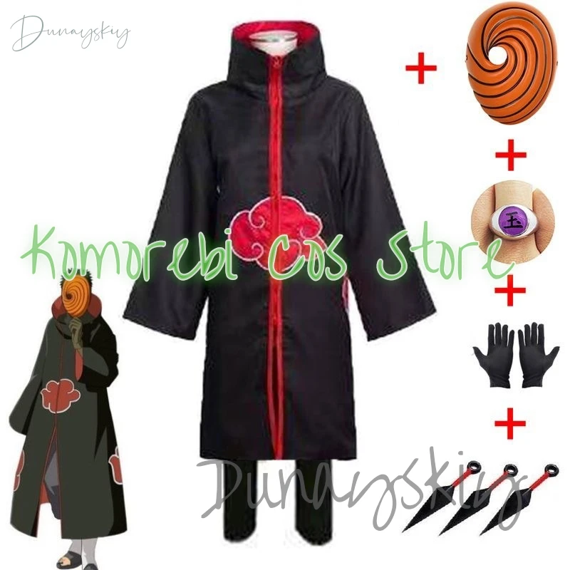 Anime Obito Cosplay Costume for Boys Obito Mask Carnival Halloween Costume Children Adult Suitable Height 135cm-185cm