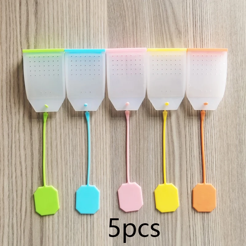 5pcs Silicone Tea Strainer Multiple Colour Herbal Spice Infuser Filter Diffuser Creative Tea Coffee Tools Kichen Accessories