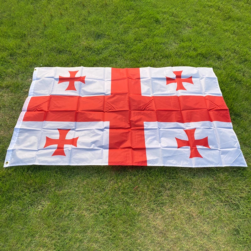 Georgia  flag 90*150cm  Georgia   Polyester Hanging Flag and Bannes 2 Sides Printed Home flag