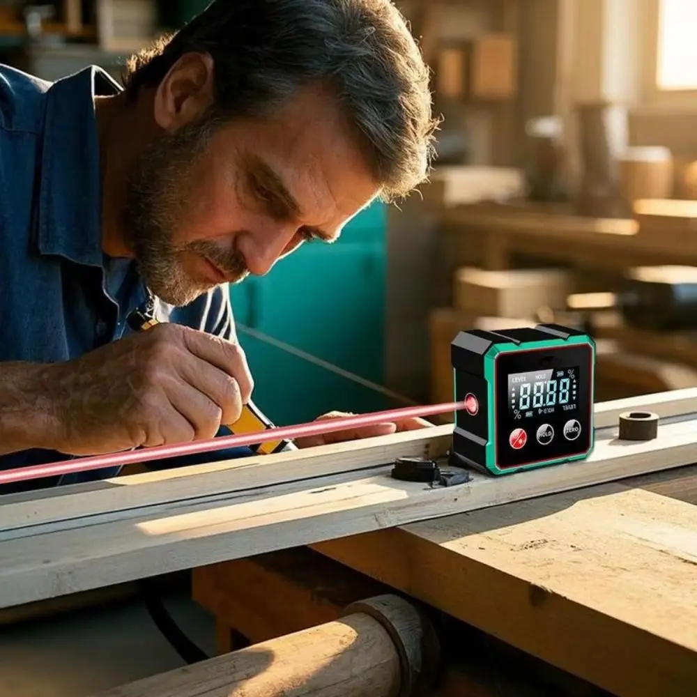 Leveler Tool Magnetic Digital Angle Gauge 0-90° Range Digital Display Inclinometer Precision Practical Bevel Gauge DIY Projects