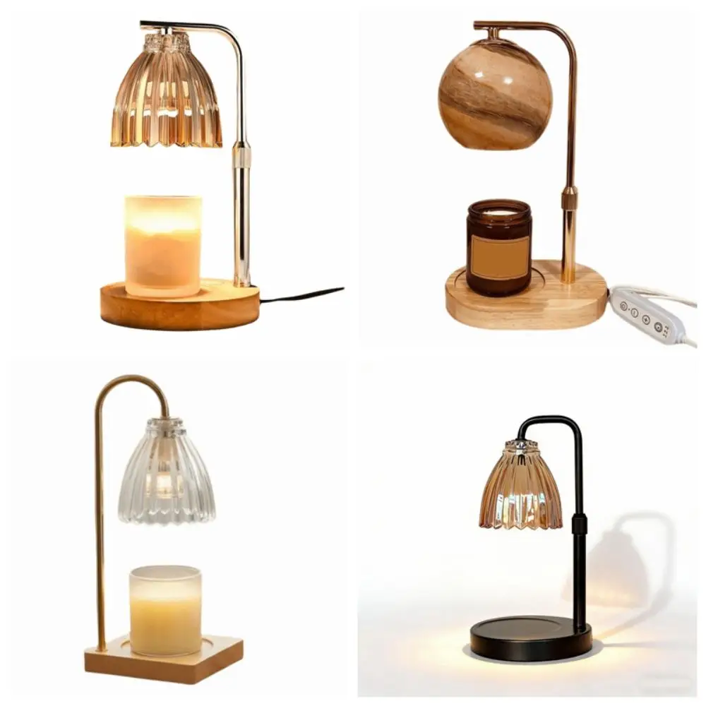Minimalist Luxury Adjustable Height Aromatherapy Lamp Vintage 4 Speed Wax Warmer Lamp Timer Wax Melting Lamp Home Decor