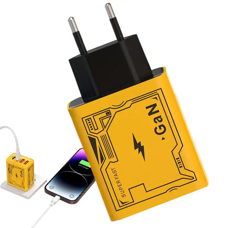 

USB-зарядное устройство Cube, 4 порта, PD, 120 Вт, блок быстрой зарядки, принадлежности для мобильных телефонов, зарядное устройство с защитой от перегрузки по току для дома, путешествий, ежедневно