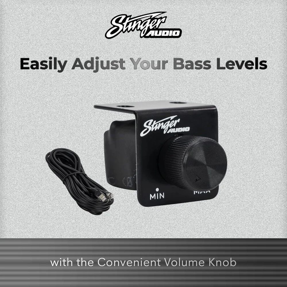 Audio MT15001 1-Channel Monoblock 1500 Watt RMS Car Audio Subwoofer Amplifier w/Remote Control Bass Knob, Class D, Hexfet Mosfe