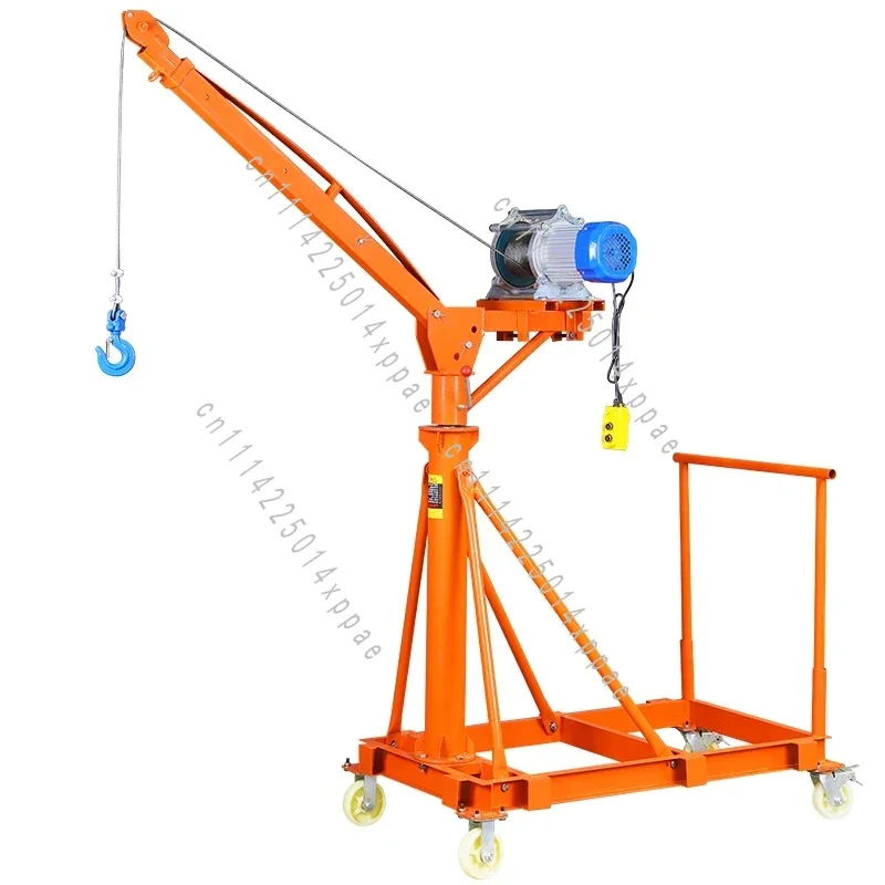 With Wheels Mobile Crane Y500 Small Household 220V Movable Four-Wheel Telescopic Crane Elevator