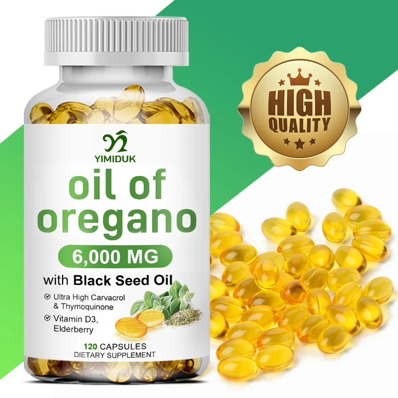

Oil of Oregano with Black Seed Oil, for Immune Health with High Carvacrol & Thymoquinone, Non-GMO | Antioxidant & Immune Support