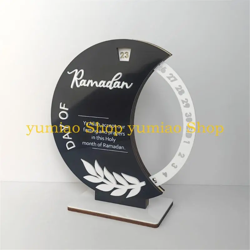 587B Ramadan Calendar Rotating Eid Mubarak Advent Calendar Ramadan Decoration 30 Days Countdown Ramadan Decoration