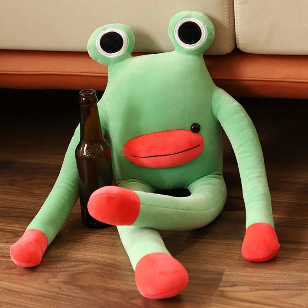 Jouet en peluche grenouille à grandes jambes longues de 60CM, bouche de saucisse, gros taupe, poupées de farces créatives amusantes, envoyer des cadeaux d'anniversaire pour les amis de vacances