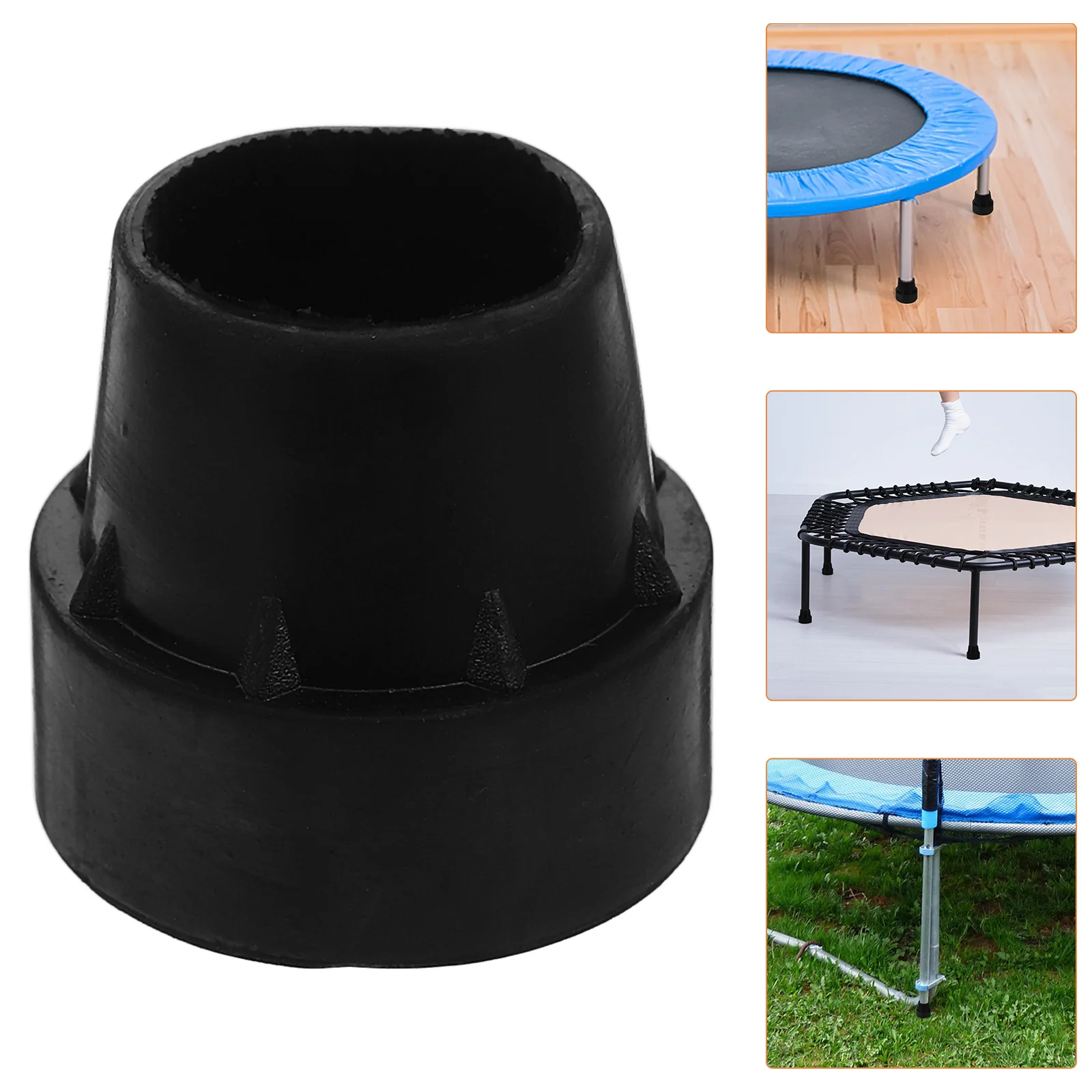 

4Pcs Trampoline Foot Pads Rubber Covers Stable Shock Absorbing Replacement Caps Non Slip Leg Parts Ladder End Caps