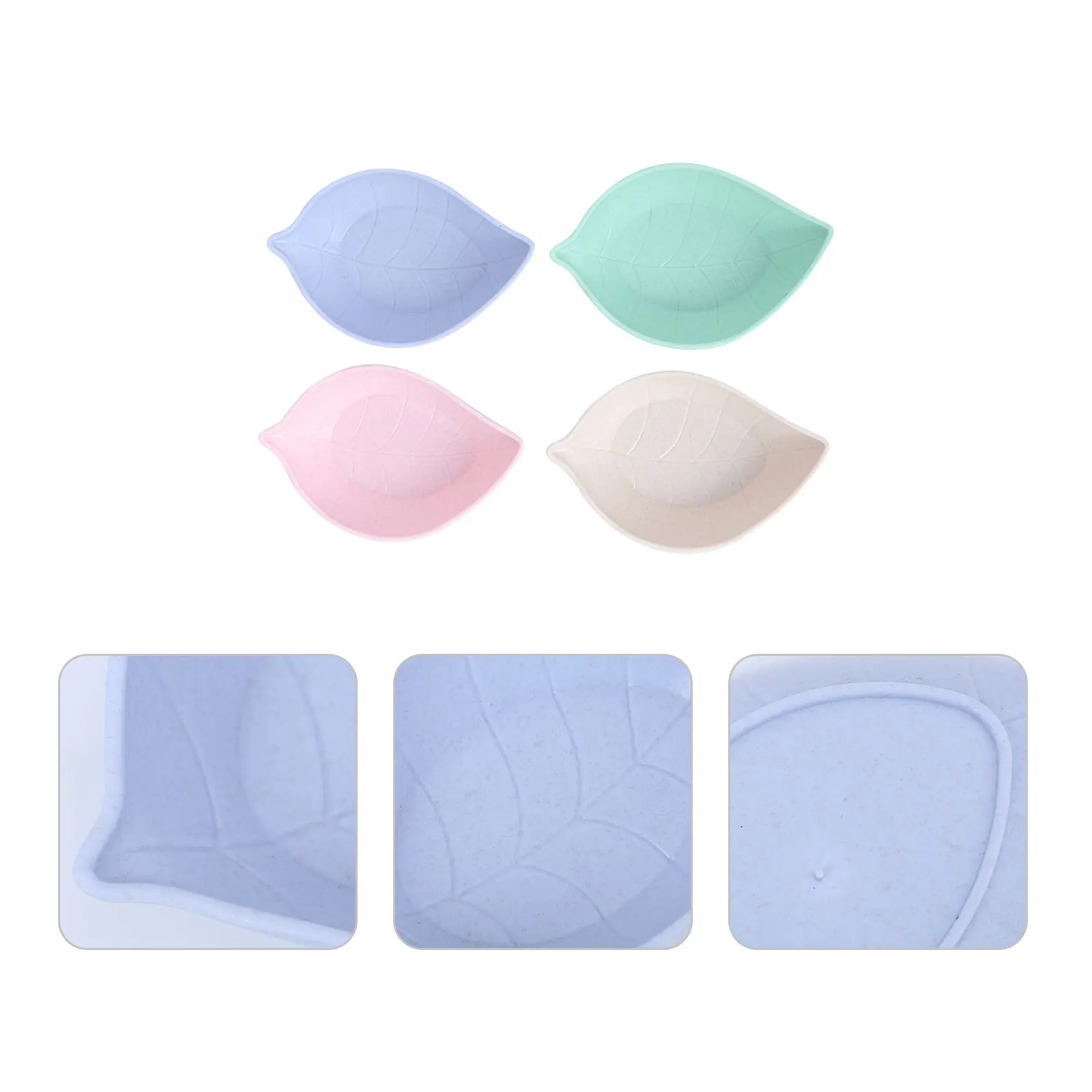

16pcs Leaves Shaped Seasoning Dish Pp Sauce Dishes Set Multi-Purpose Flavor Bowl Condiment Serving Dish Appetizer Plates For
