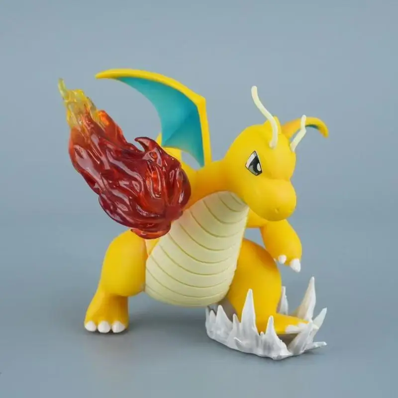 Dragonite Flame Fist Model doll Statue Pokemon Pet Elf Anime Figure Four Colors Ornament to y children Garage Kit Christmas Gift