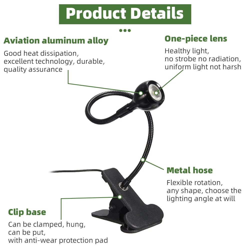 Uv Led Curing Ultraviolet Mini Curing Light Dryer Uv Led Flexible Clip-on Table Lamp USB Gel Curing Manicure LED Nail Light