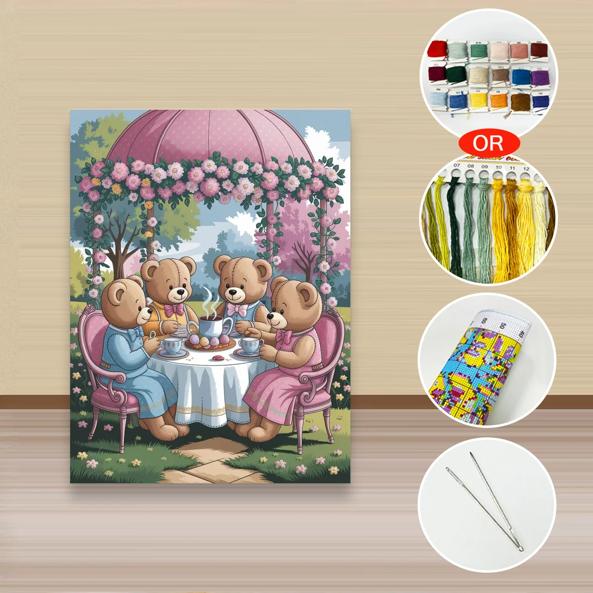 1 Stück 30x40 cm/11,8x15,7 Zoll, 11CT/14CT Kreuzstich-Set, DIY Valentinstagsgeschenk, Stickerei-Set für Festivals, Tiermotiv – Detail 4
