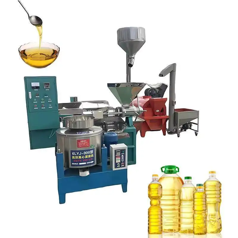 The Fully Automatic Screw Press Soybean,Suower,Rapeseed Peanut Oil Can Be Used For Both Cold And Hot Pressing