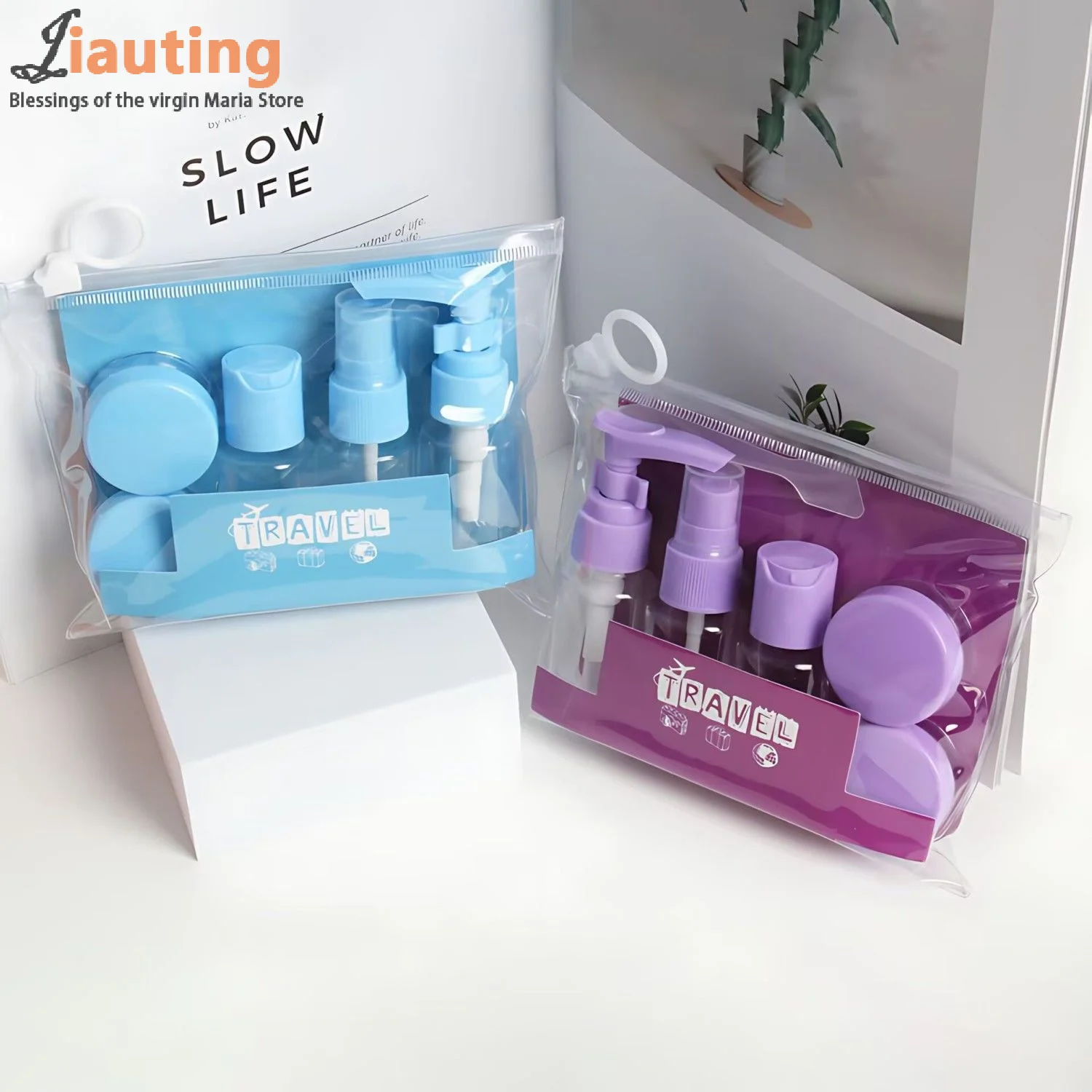 Set di 6 bottiglie da viaggio, contenitori ricaricabili a prova di perdite, per cosmetici, lozioni, crema, liquidi, articoli da toeletta