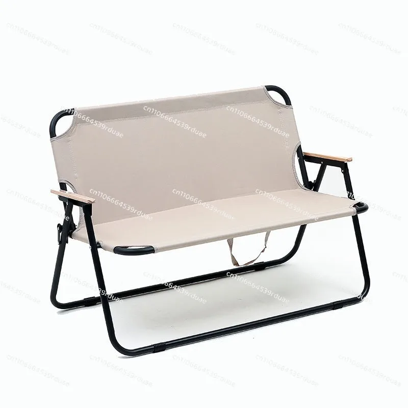 

Portable folding camping chair, camping lover chair, two-person backrest rental house small sofa