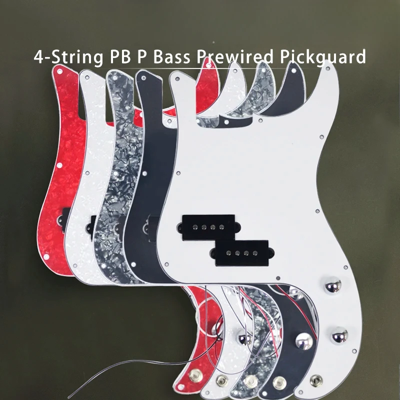 

PB P Bass Prewired Loaded Pickguard Scratch Plate with Pickup for 4-String P Bass Multi Colour