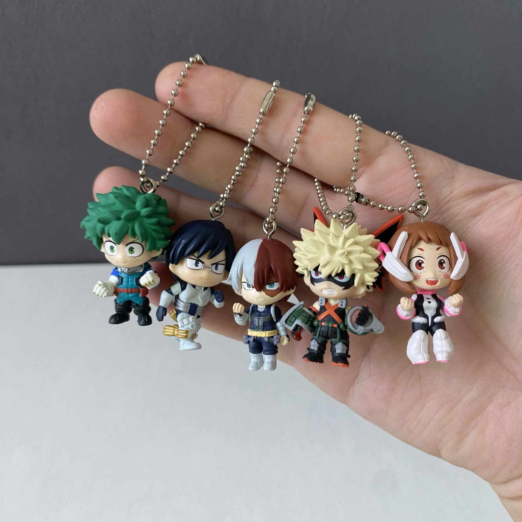 

Japanese Genuine Gacha Scale Model My Hero Academy Todoroki Shoto Midoriya Izuku Pendant Figurine Bag Pendant Action Figure Toys