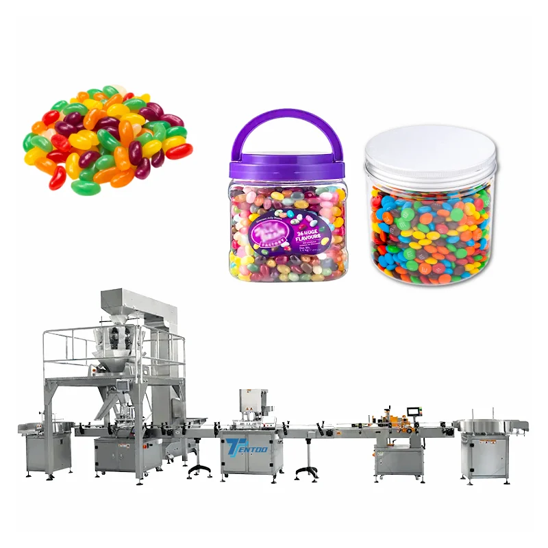 Automatic Granule Counting Soft Jelly Gummy Candy Bottle Filling Machine