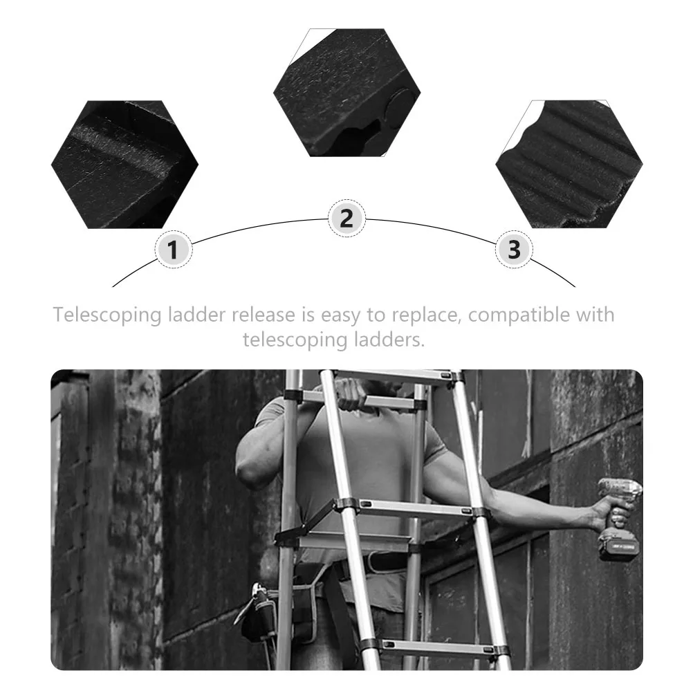 

10 Pcs Telescoping Replacement Plastic Button Parts Lightweight Wear Resistant Universal Folding Ladder Buttons