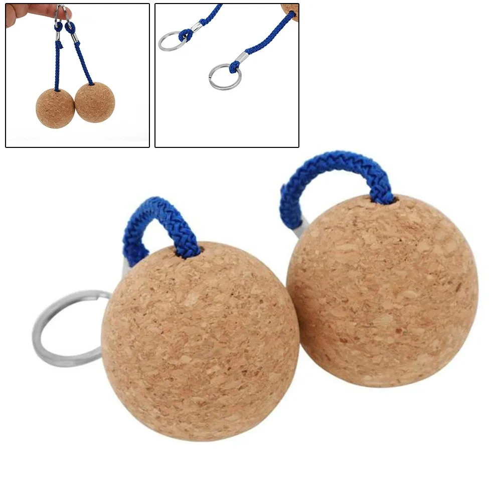 2Pcs Kork Ball Schwimmenden Schlüsselbund Runde 50MM Kunststoff Kotflügel Auftrieb Schlüssel Ring Geeignet Für Boot Segeln Kajakfahren surfen Geschenk – Detail 7