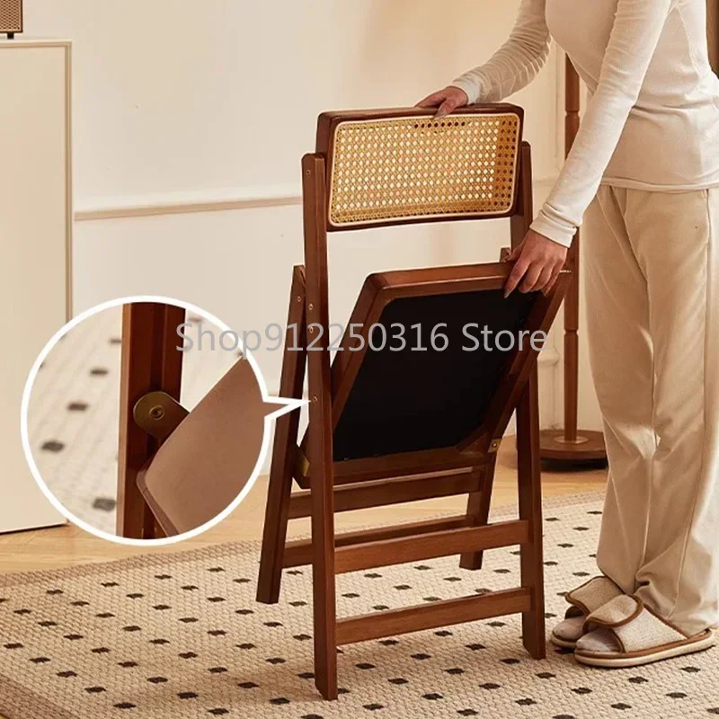 Foldable High Stool Home Bar Chair Bedroom Furniture Kitchen Wooden Nordic Advanced Gamer for Living Room Chaise Design Rattan