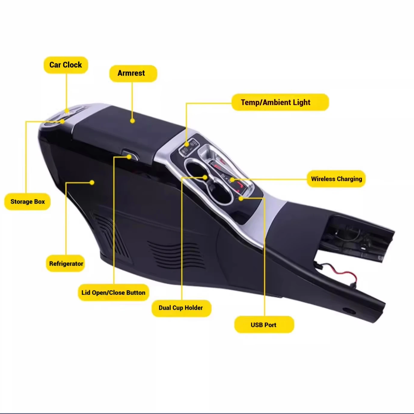 

Central Console Armrest With Compressor Fridge With Storage Box Front Cup Holder For Mercedes Vito/V-Class (V250/V260)